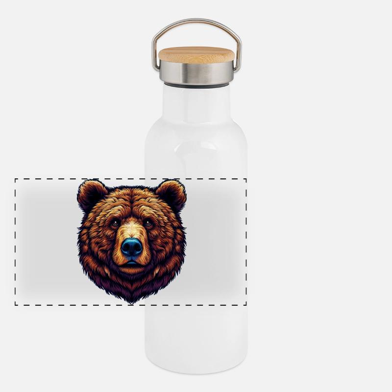 Bear Panoramic Thermal Bottle with Bamboo Lid