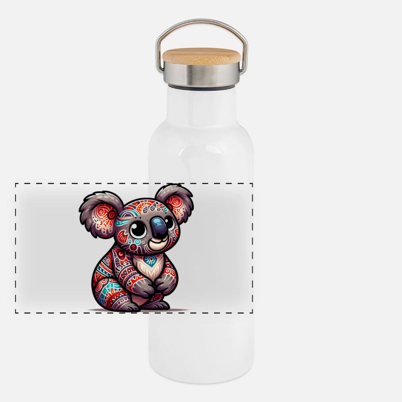 Koala Gourde isotherme avec bouchon en bambou