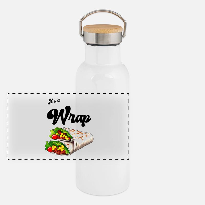 C’est terminé Gourde isotherme avec bouchon en bambou