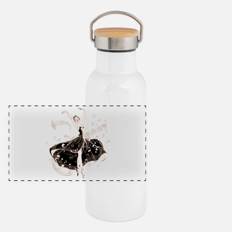 La danseuse de la nuit. Gourde isotherme avec bouchon en bambou