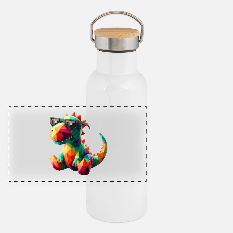 Dino Cool Sunglasses Panoramic Thermal Bottle with Bamboo Lid