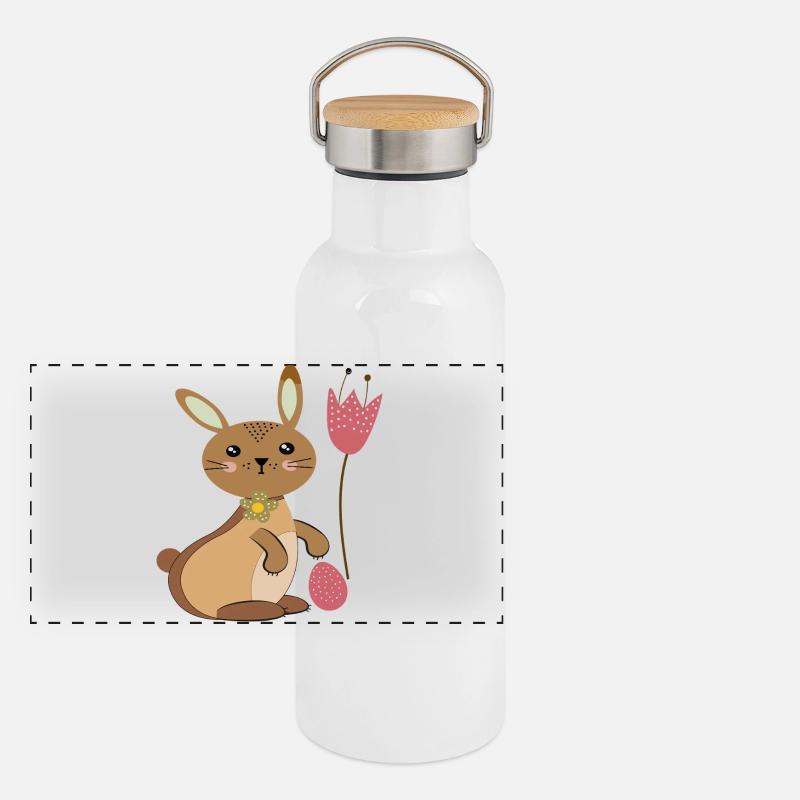 Easter Bunny Panoramic Thermal Bottle with Bamboo Lid