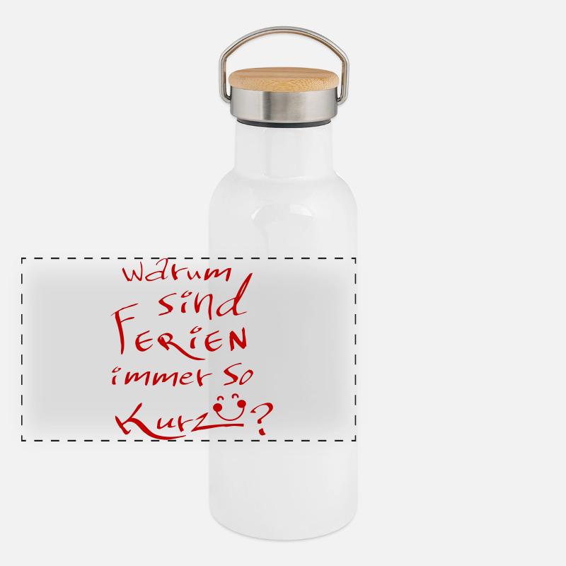 Vacances Vacances Gourde isotherme avec bouchon en bambou
