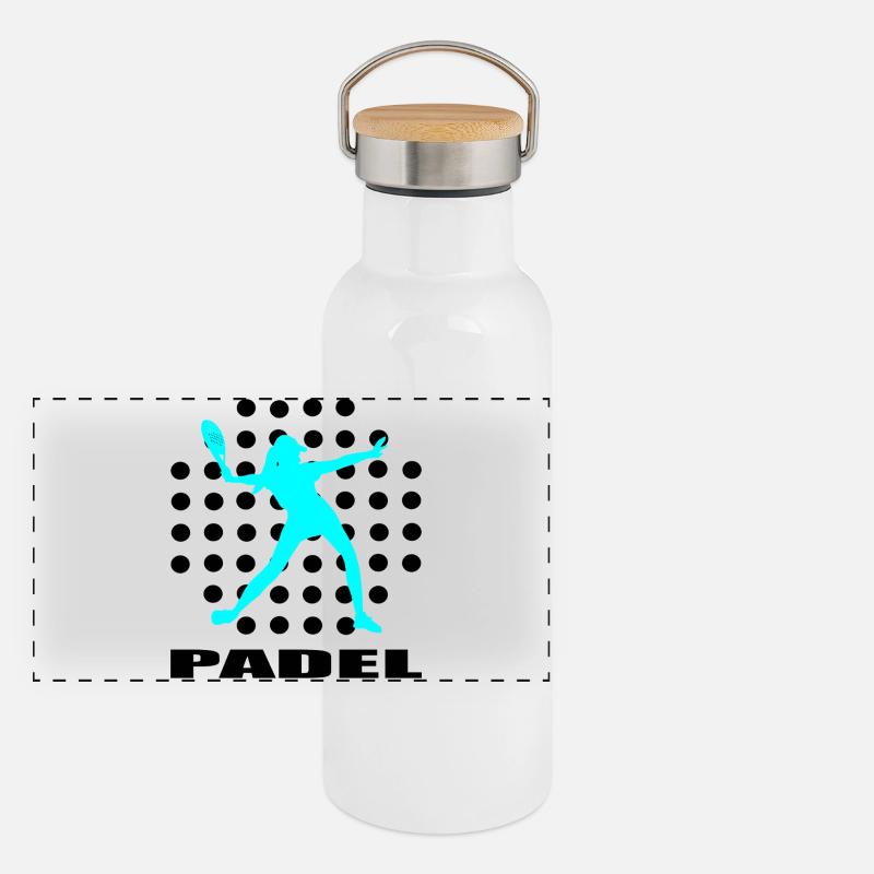 Panorama Thermosflasche mit Bambusdeckel