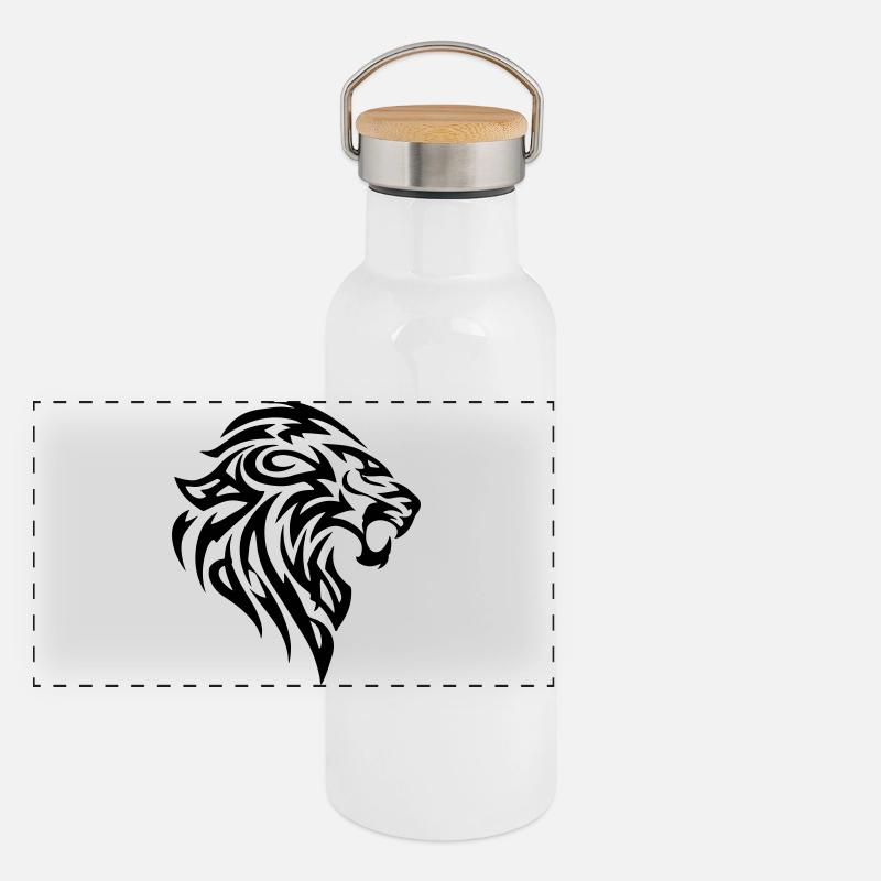 Leo Tribal Panoramic Thermal Bottle with Bamboo Lid