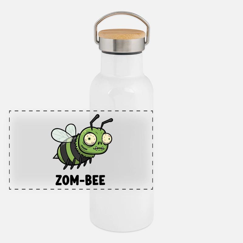 Bourdonnant mort Gourde isotherme avec bouchon en bambou