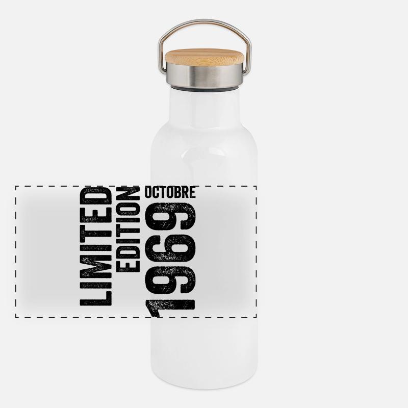 Panorama Thermosflasche mit Bambusdeckel