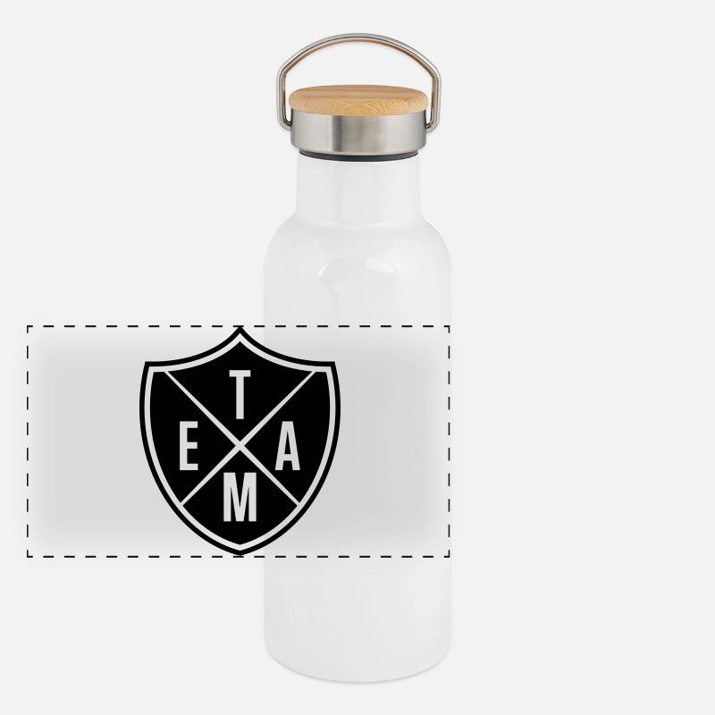 Gourde isotherme avec bouchon en bambou