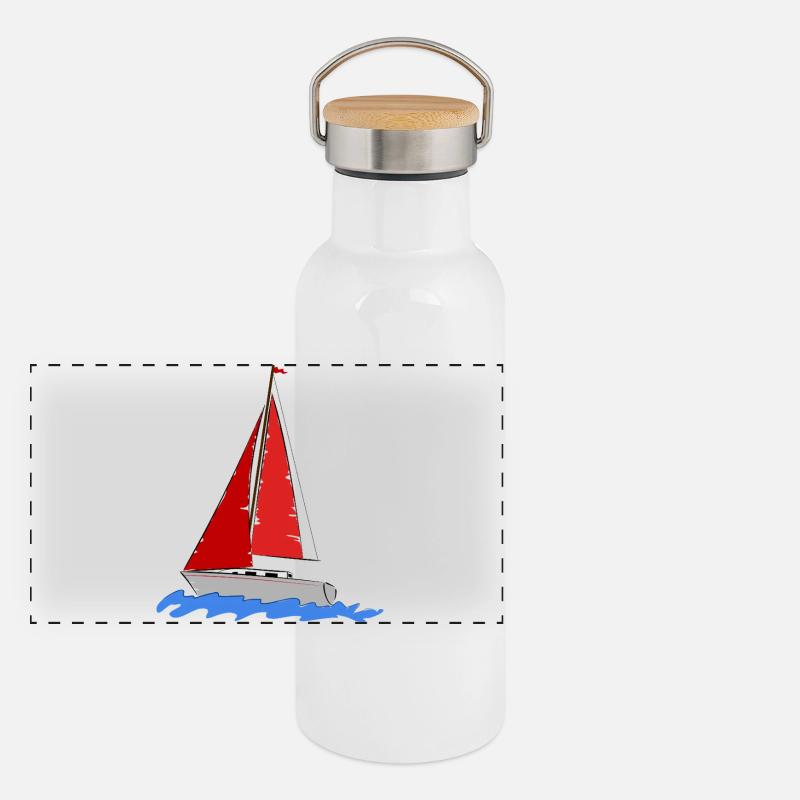 Yachtsman Gourde isotherme avec bouchon en bambou