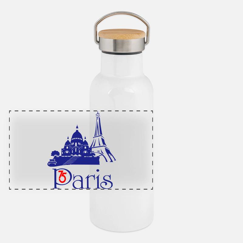 Panorama Thermosflasche mit Bambusdeckel