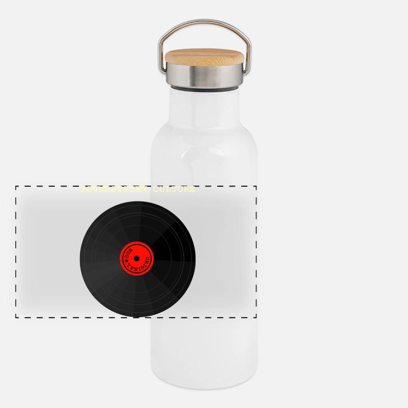 Doublage original Gourde isotherme avec bouchon en bambou