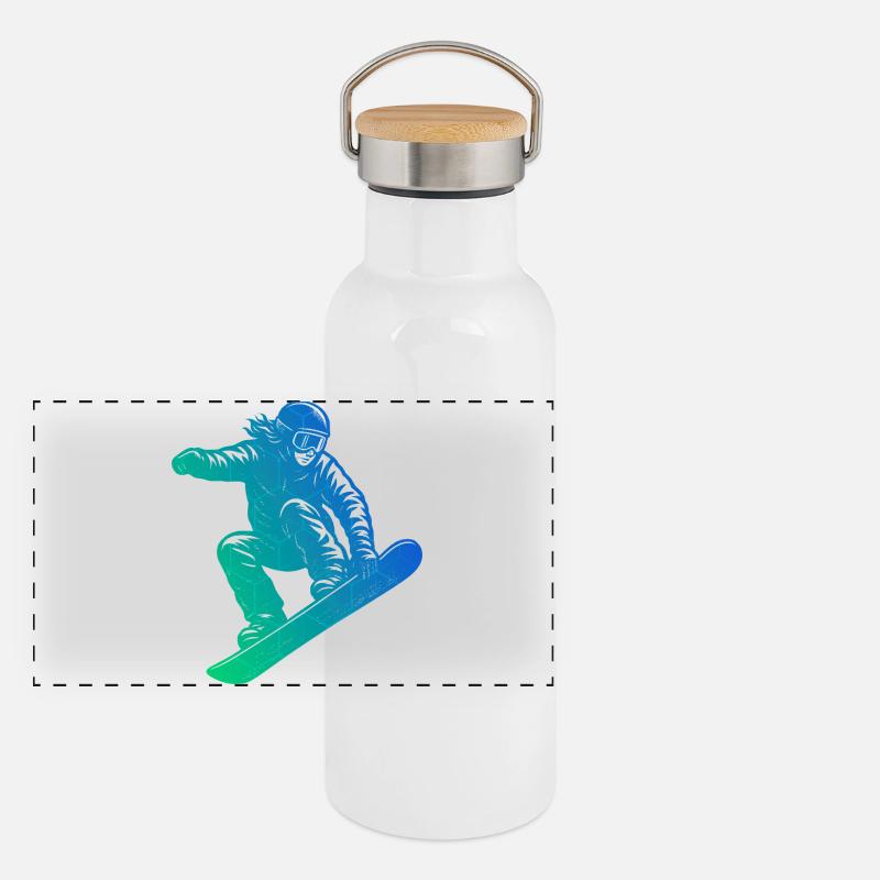 Déclaration directe sur le snowboard Gourde isotherme avec bouchon en bambou