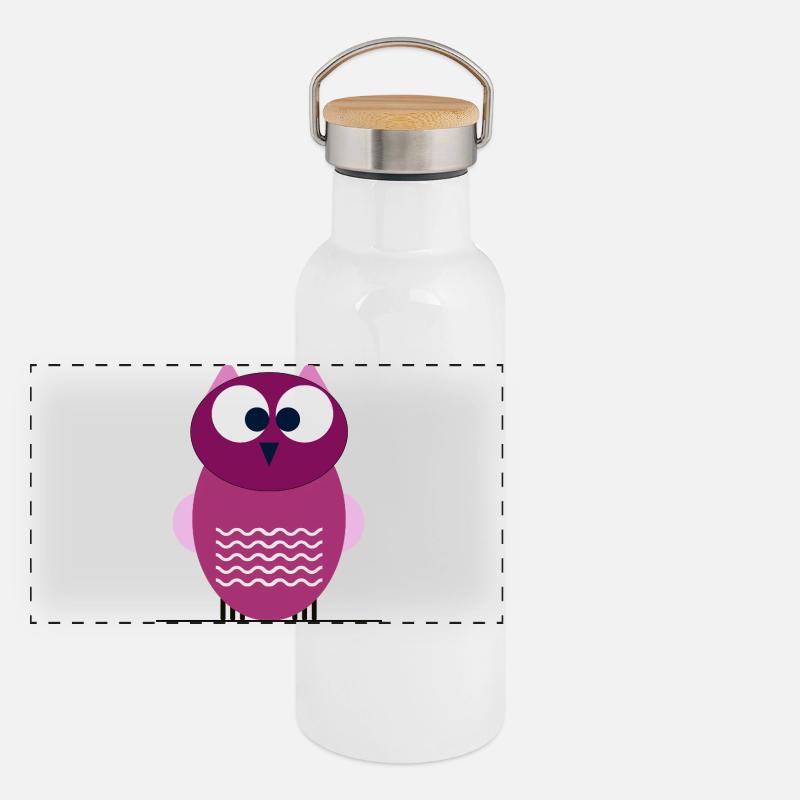 Panorama Thermosflasche mit Bambusdeckel