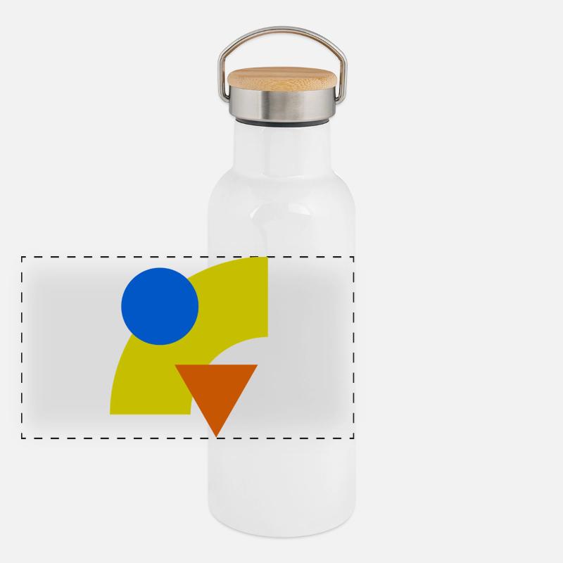 Constellation géométrique des couleurs Gourde isotherme avec bouchon en bambou