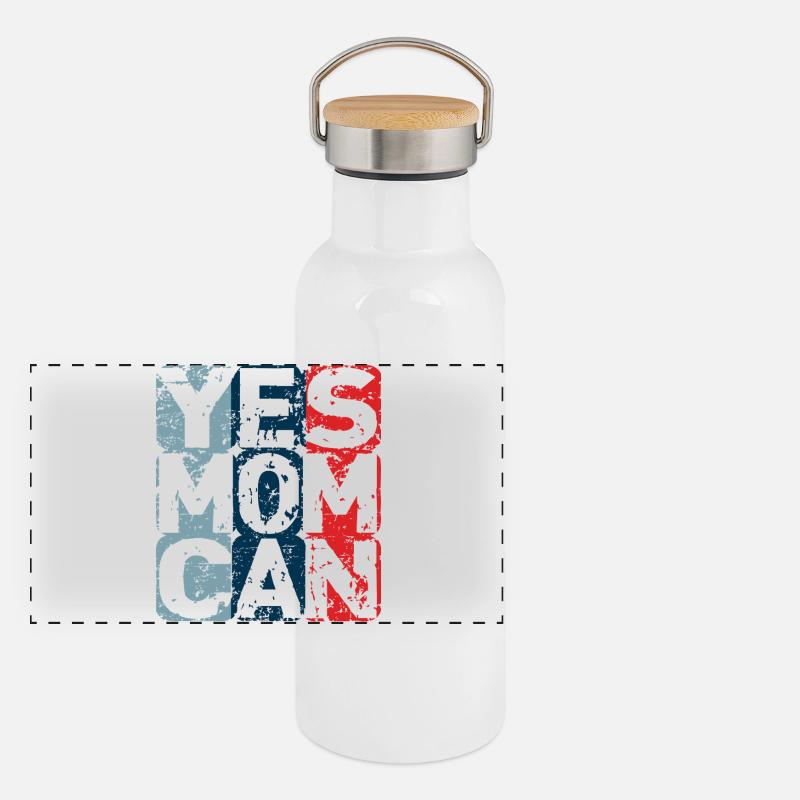 Yes Mom Can Gourde isotherme avec bouchon en bambou