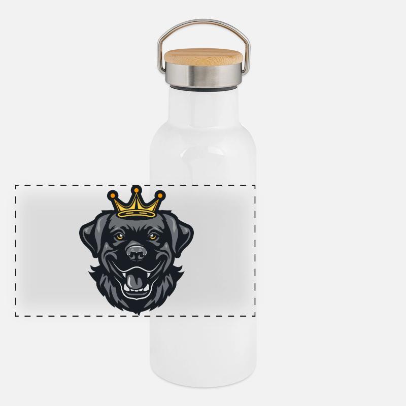 Couronne de chien labrador Gourde isotherme avec bouchon en bambou