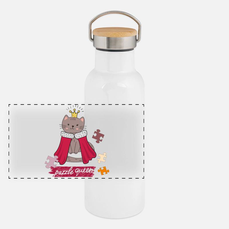 Panorama Thermosflasche mit Bambusdeckel