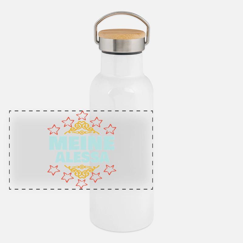 Ehefrau Alessa Panorama Thermosflasche mit Bambusdeckel