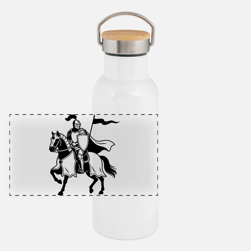 Chevalier à cheval Gourde isotherme avec bouchon en bambou