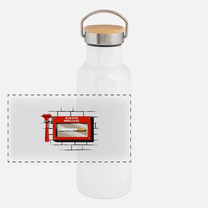 Not-Zigaretten-Box Panorama Thermosflasche mit Bambusdeckel