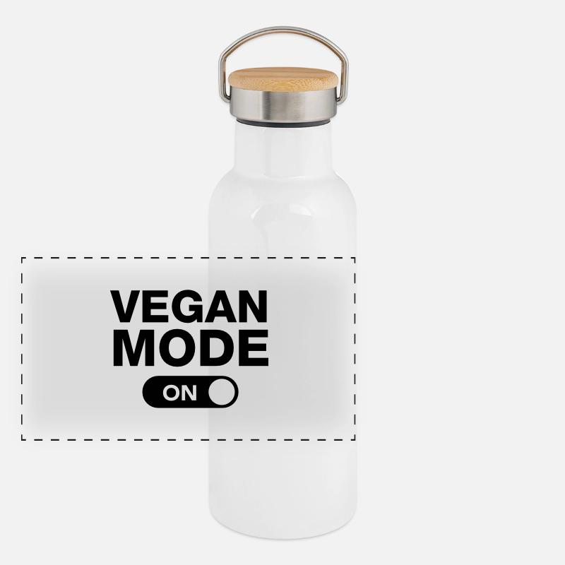 Vegan Mode (On) Gourde isotherme avec bouchon en bambou