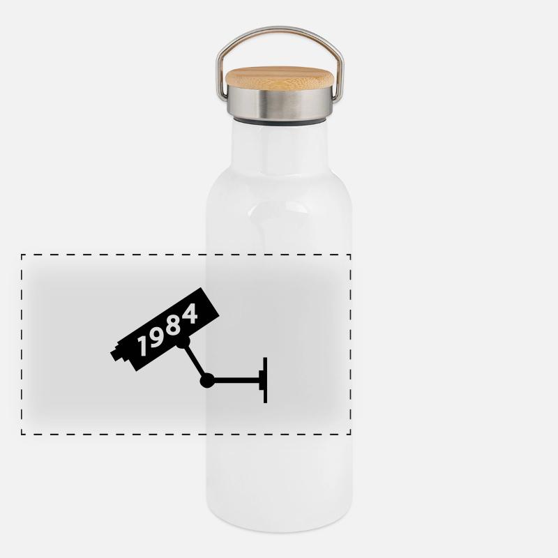 1984 Gourde isotherme avec bouchon en bambou