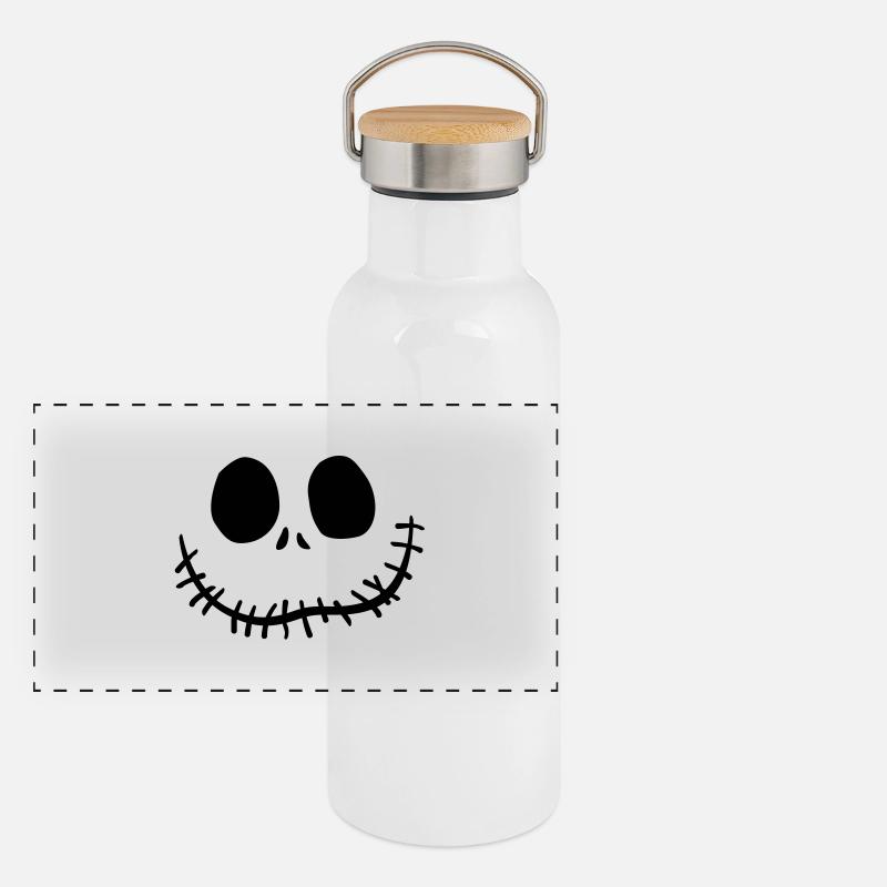 jack o'lantern Panoramic Thermal Bottle with Bamboo Lid