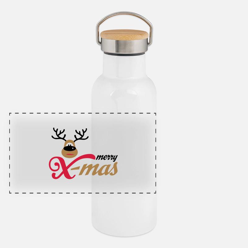 christmas Panoramic Thermal Bottle with Bamboo Lid