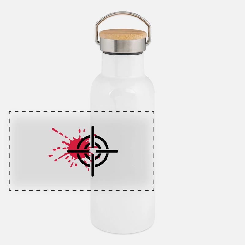 Fadenkreuz Panorama Thermosflasche mit Bambusdeckel