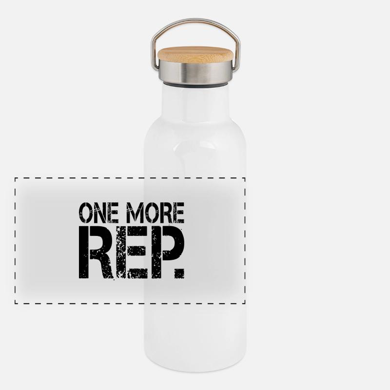 One More Rep Gourde isotherme avec bouchon en bambou