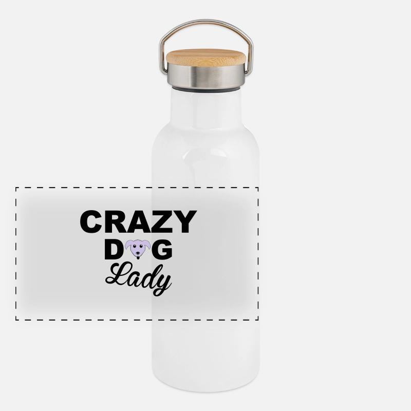 Dog Lady Gourde isotherme avec bouchon en bambou