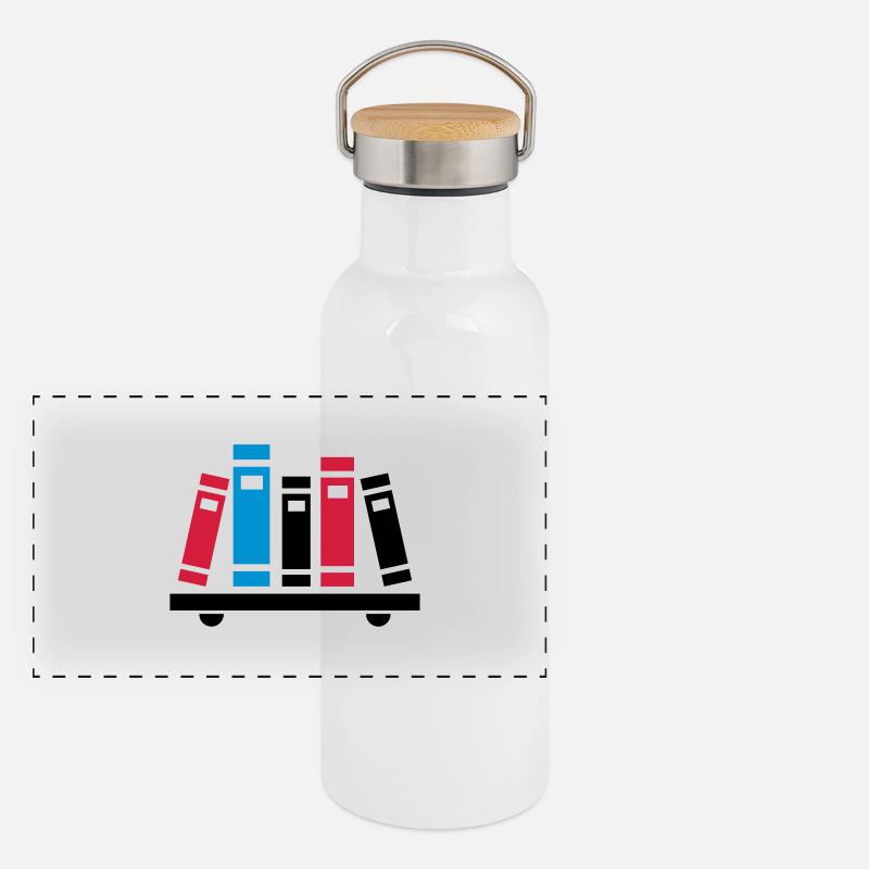 Panorama Thermosflasche mit Bambusdeckel