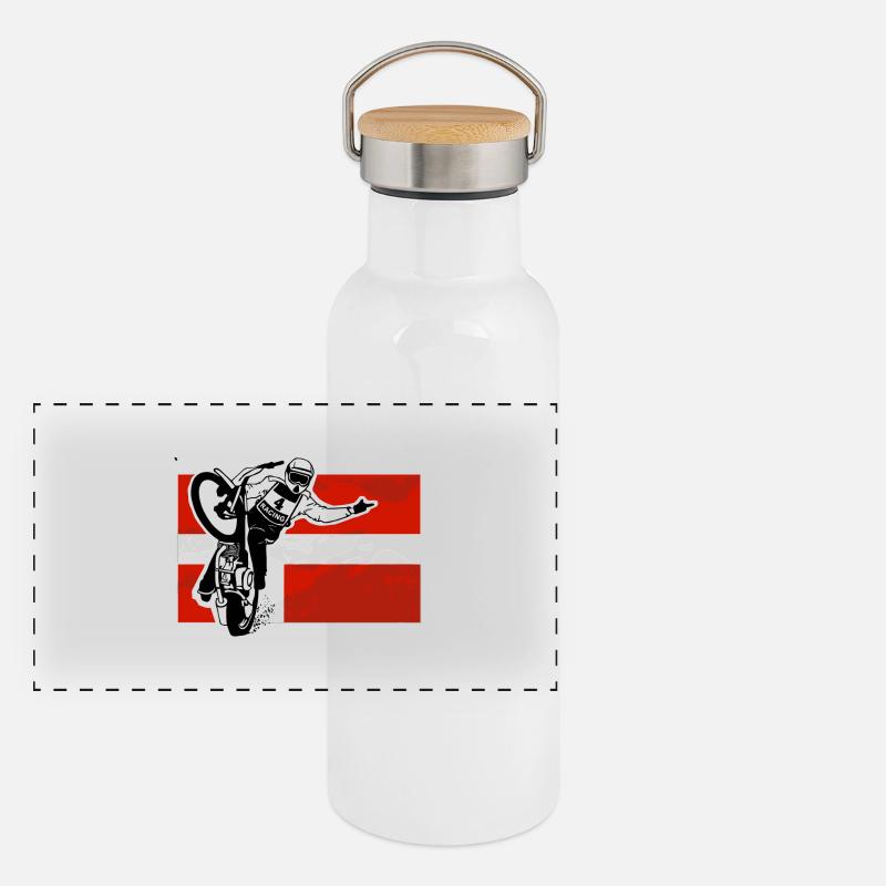 Speedway - Denmark Flag Panoramic Thermal Bottle with Bamboo Lid