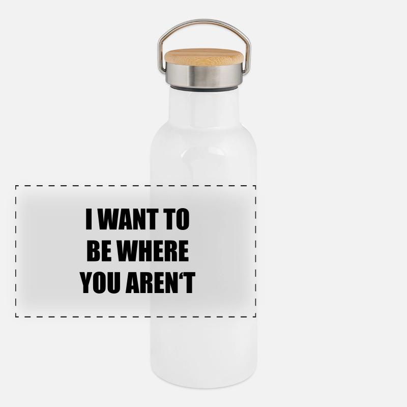 Beleidigung Panorama Thermosflasche mit Bambusdeckel