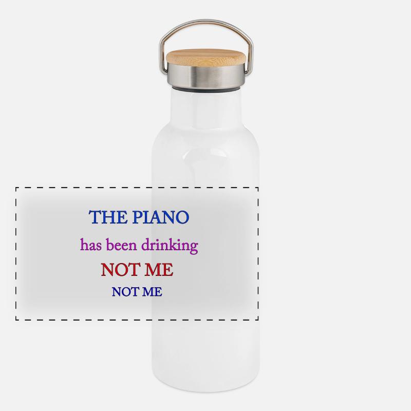 piano 03 Gourde isotherme avec bouchon en bambou