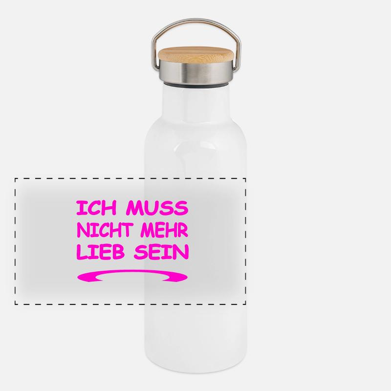 Liebe Panorama Thermosflasche mit Bambusdeckel
