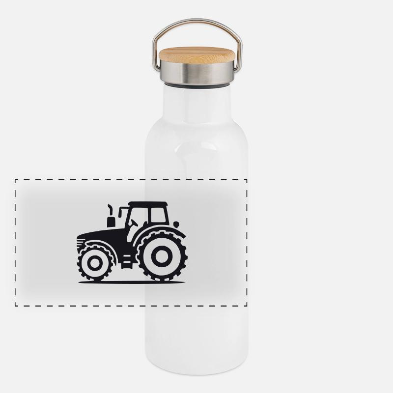 Tractor Panoramic Thermal Bottle with Bamboo Lid