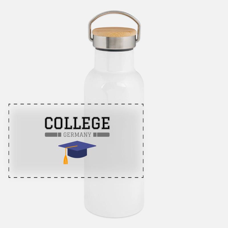 Université Gourde isotherme avec bouchon en bambou
