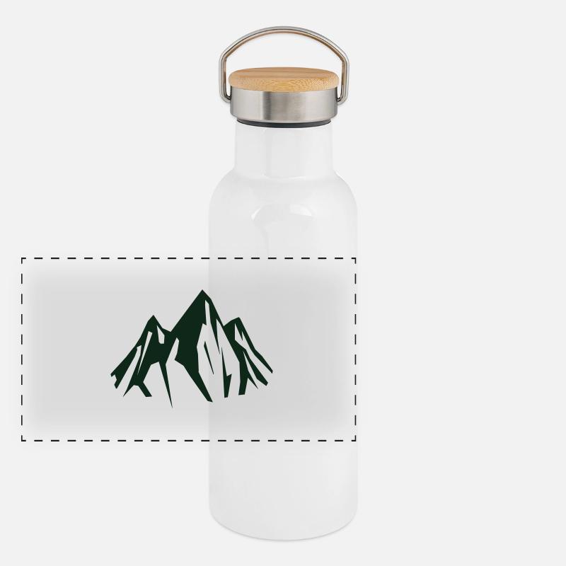 mountains Panoramic Thermal Bottle with Bamboo Lid