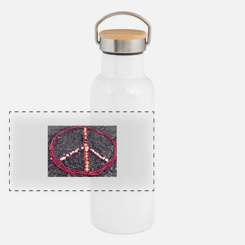 Sustainable Panoramic Thermal Bottle with Bamboo Lid