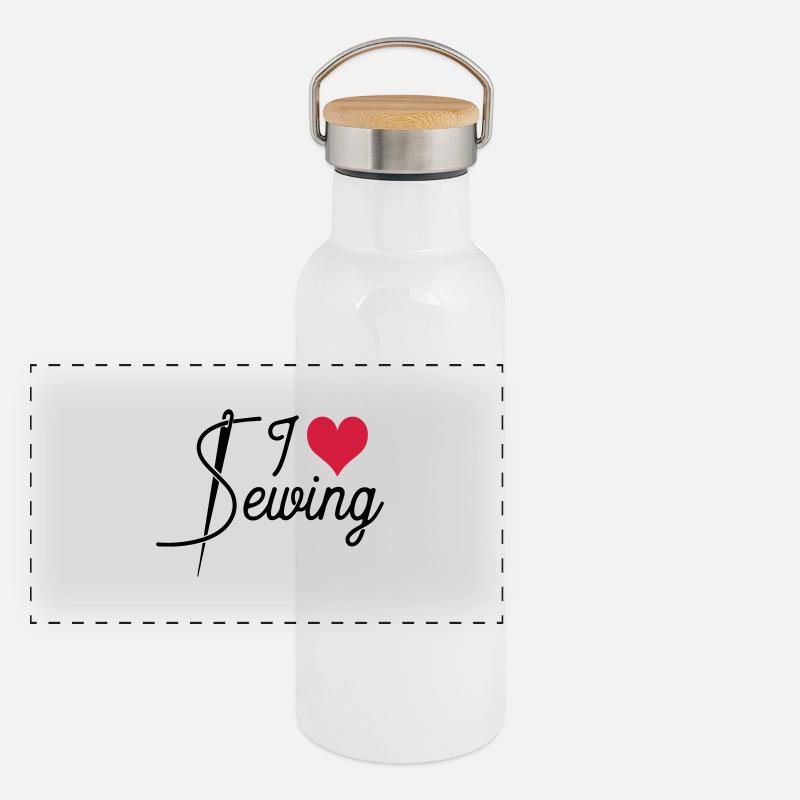 Nähen Panorama Thermosflasche mit Bambusdeckel