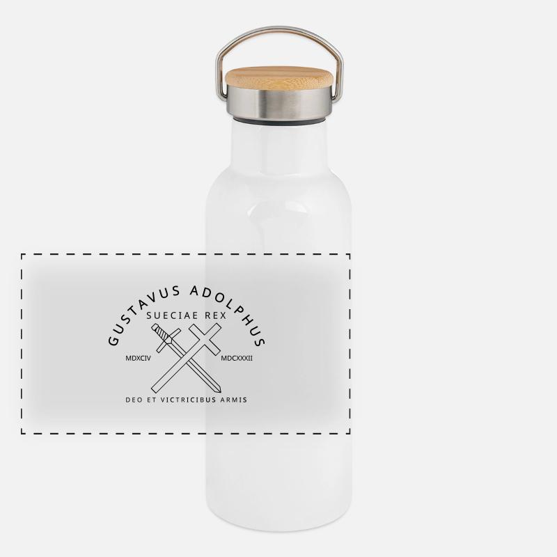 Gustav Adolf Panorama Thermosflasche mit Bambusdeckel