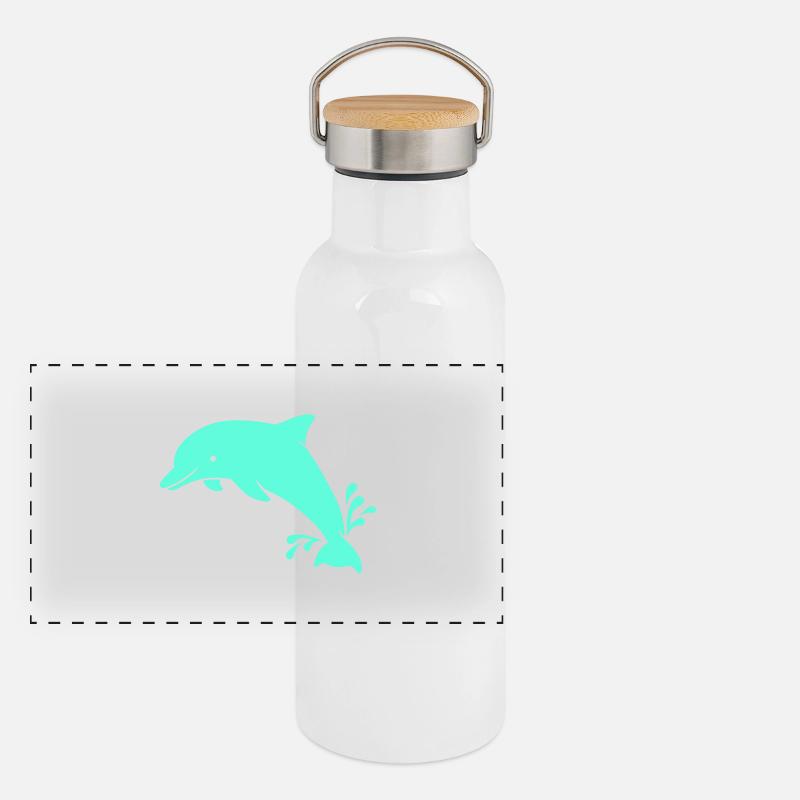 Dolphin Panoramic Thermal Bottle with Bamboo Lid