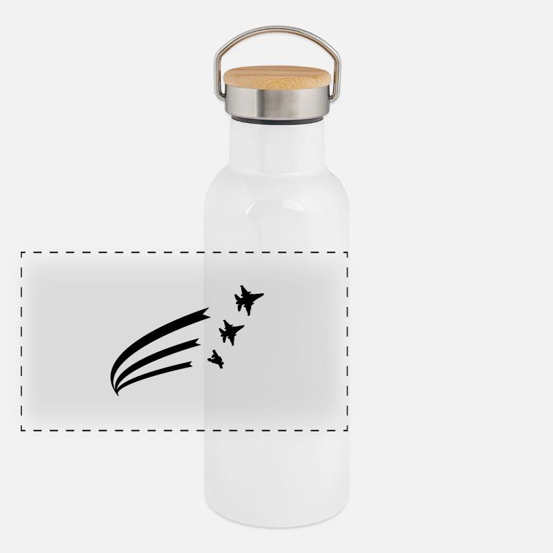 bzuunvvw Panorama Thermosflasche mit Bambusdeckel