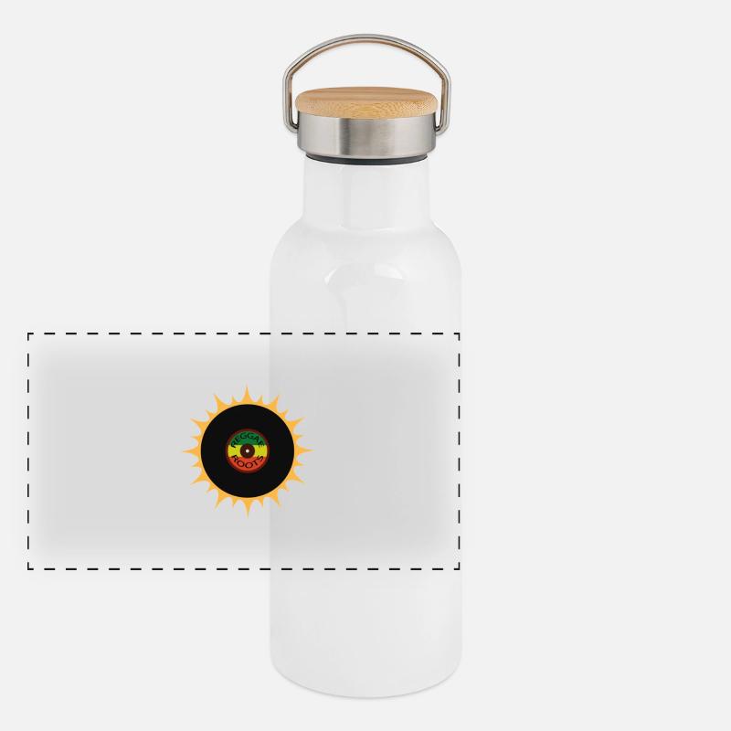 Panorama Thermosflasche mit Bambusdeckel