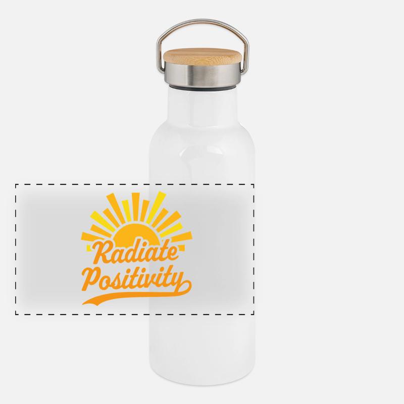 Rayonnez de positivité Gourde isotherme avec bouchon en bambou