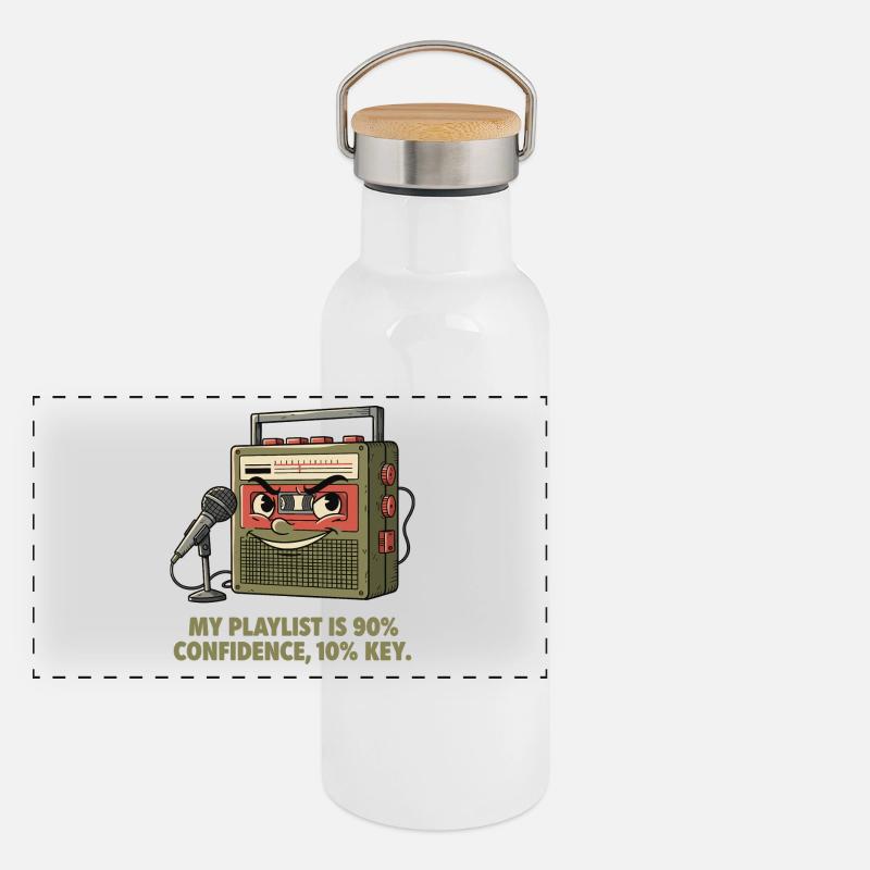 90% self-confidence, 10% tonality Panoramic Thermal Bottle with Bamboo Lid