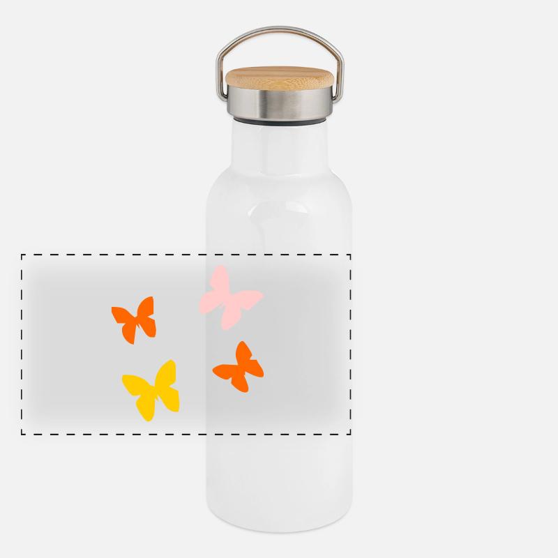 papillon Gourde isotherme avec bouchon en bambou
