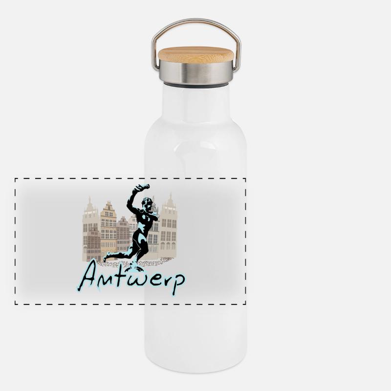 Brabo Antwerp Panoramic Thermal Bottle with Bamboo Lid