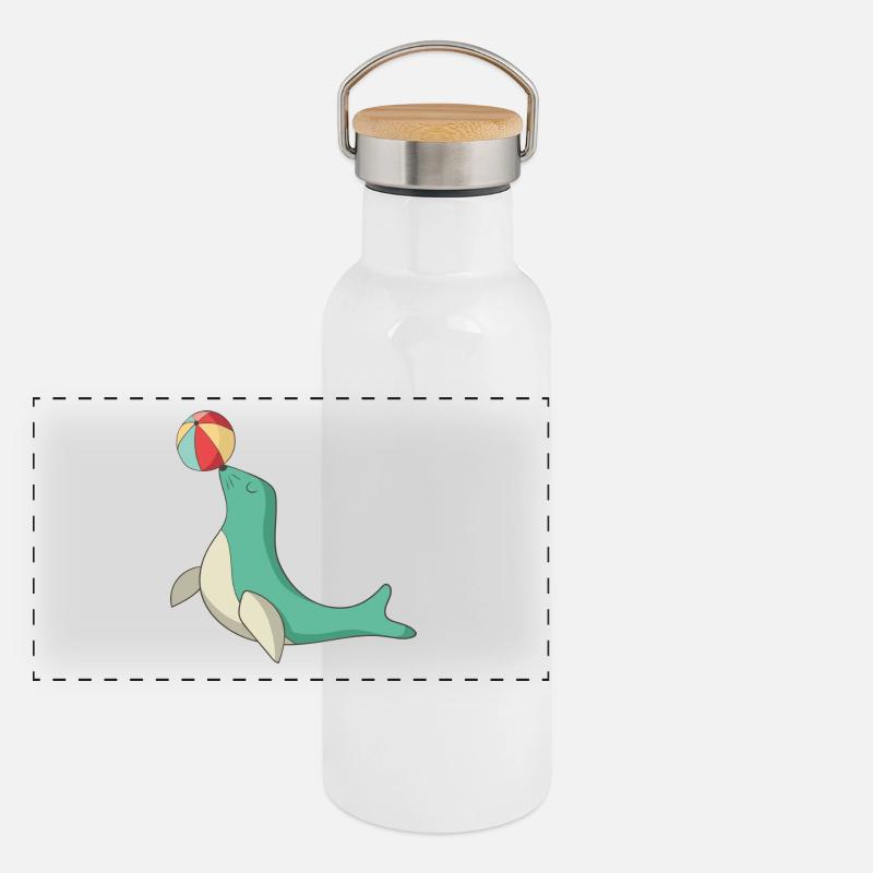 sceau Gourde isotherme avec bouchon en bambou